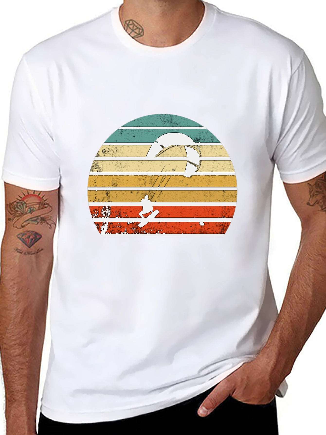 Retro Kitesurfing Graphic Tee