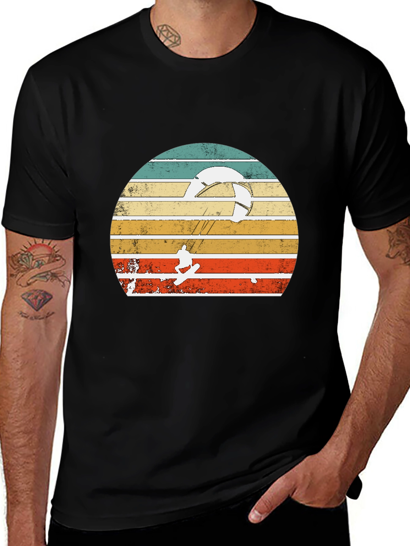 Retro Kitesurfing Graphic Tee