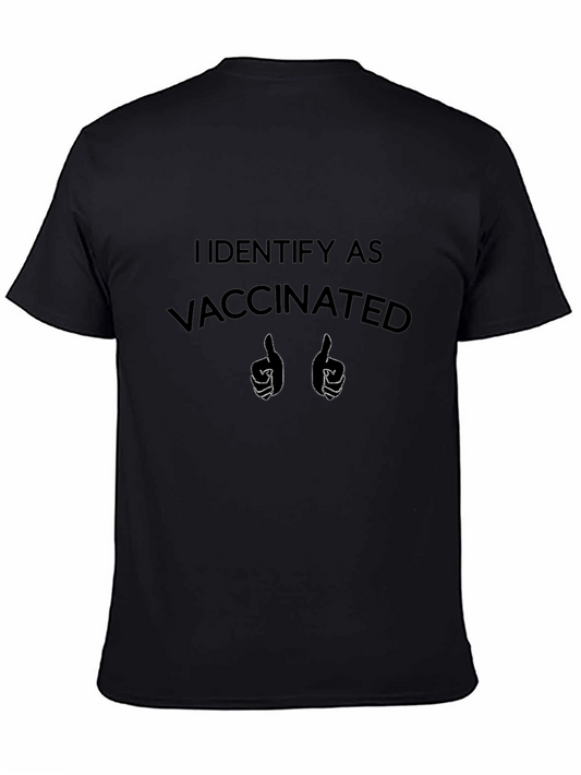 I Identify As Vaccinated Black T-Shirt