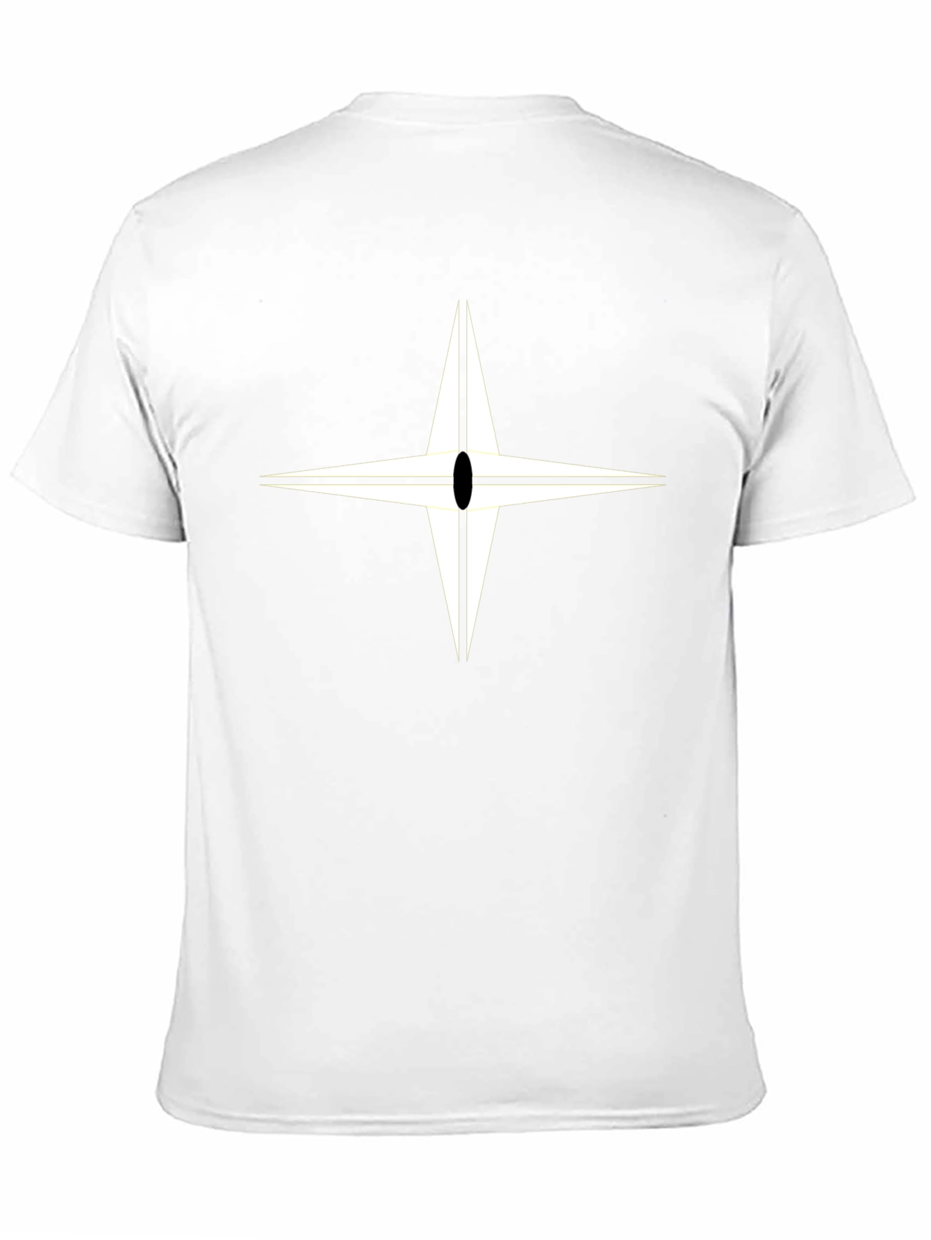 Black T-Shirt with Compass Star Graphic