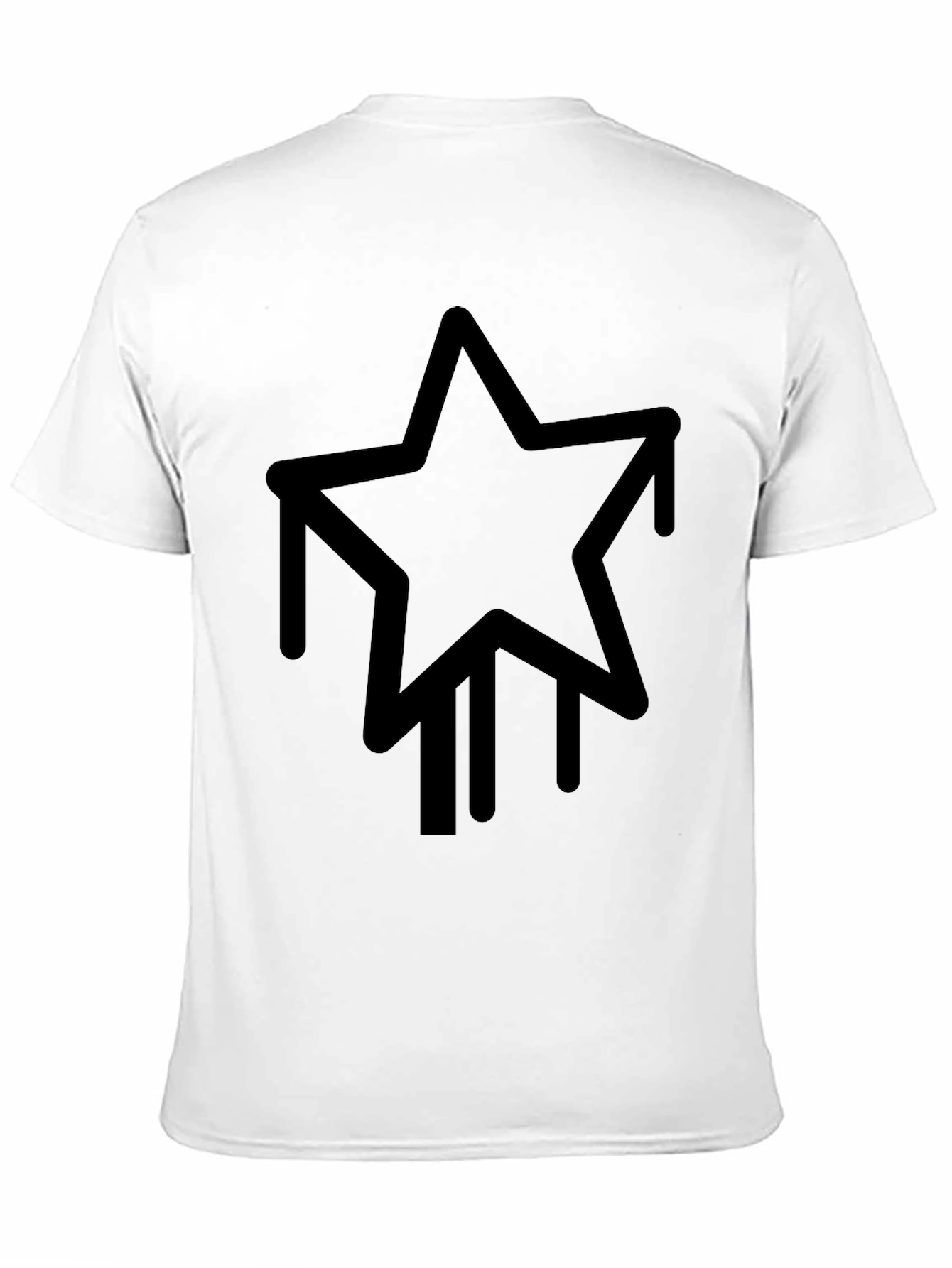 Modern Drip Star Graphic Tee - Black