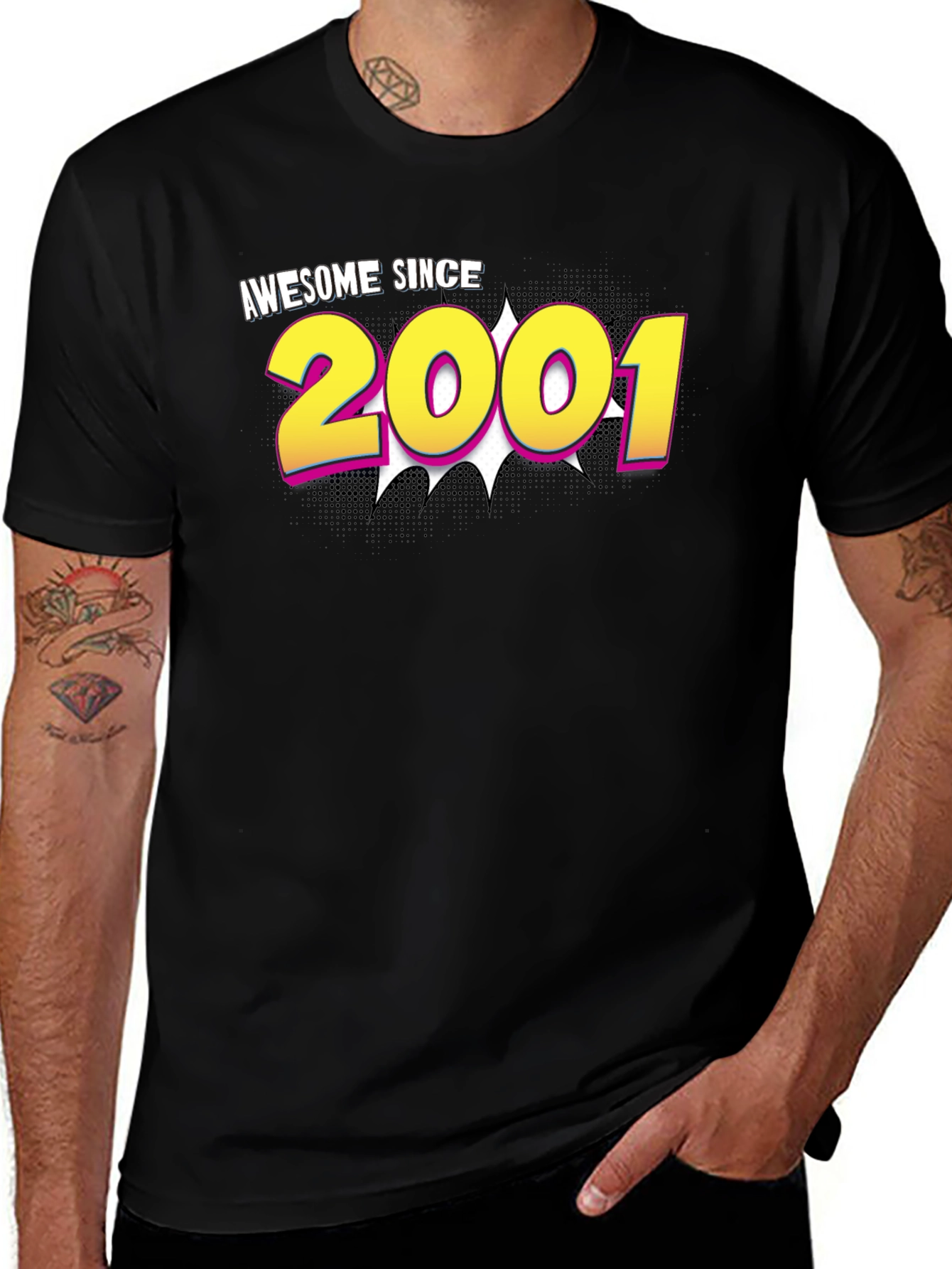 Awesome Since 2001 Graphic Tee - Birthday Gift