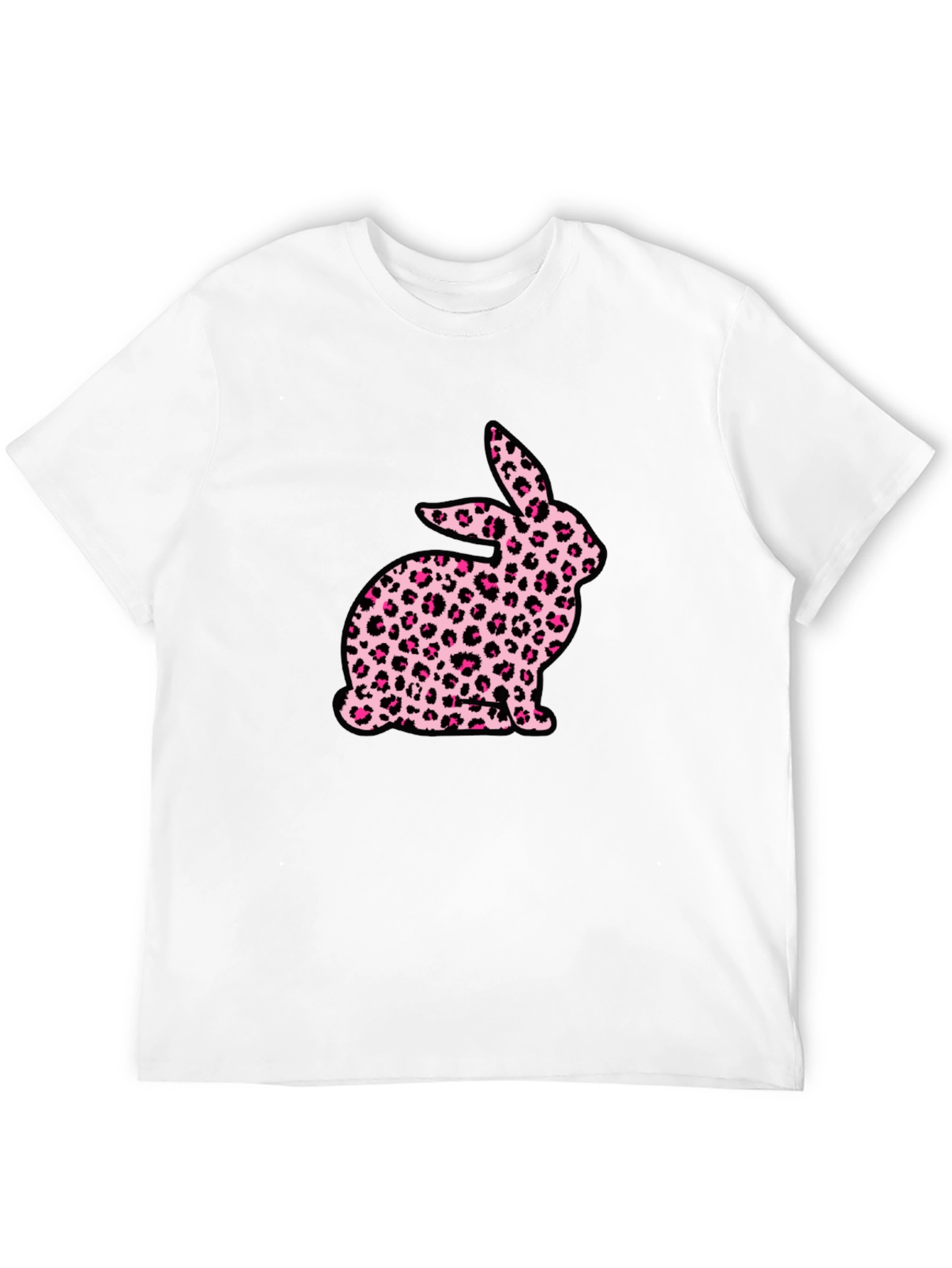 Leopard Print Bunny Graphic T-Shirt