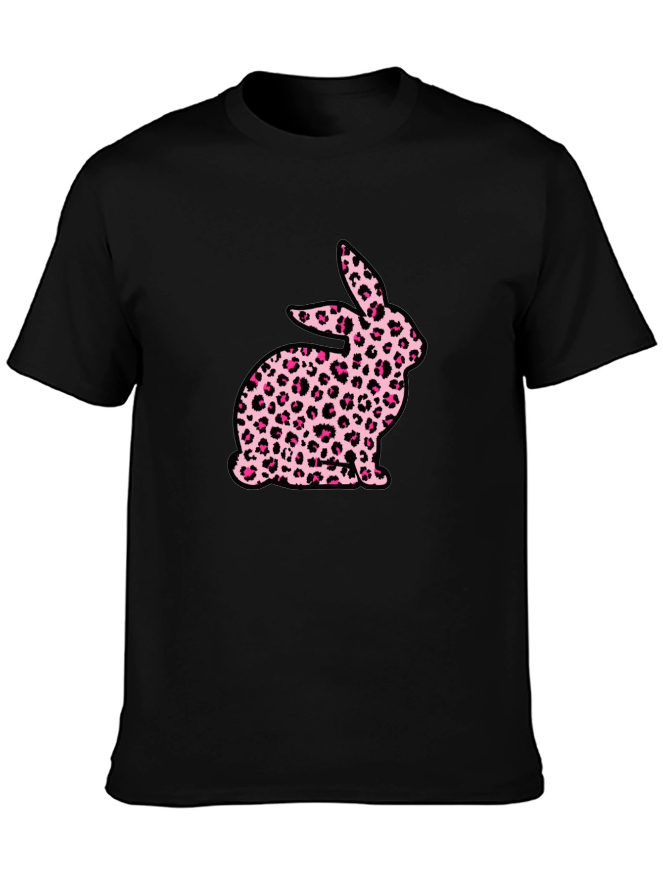 Leopard Print Bunny Graphic T-Shirt