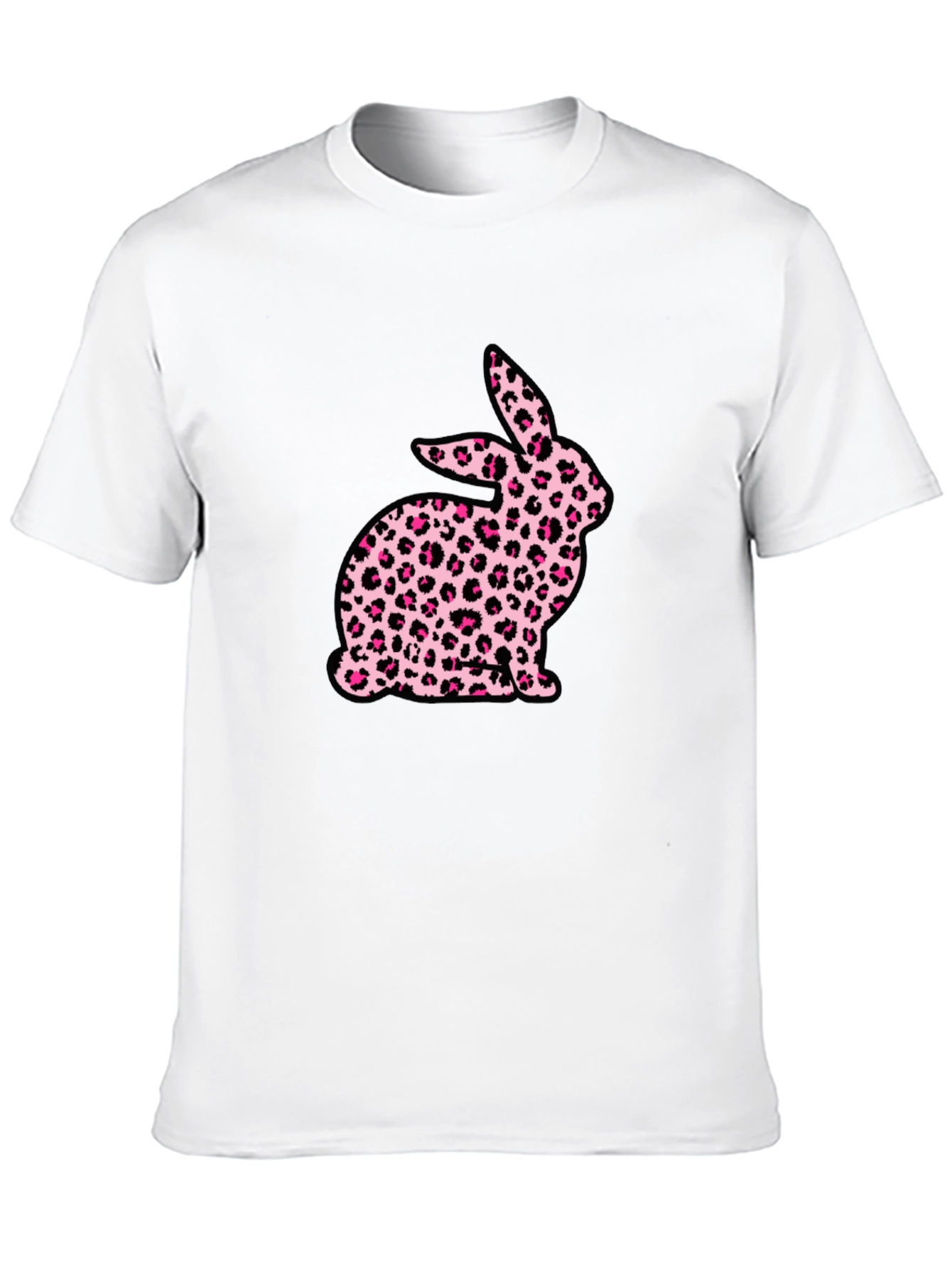 Leopard Print Bunny Graphic T-Shirt