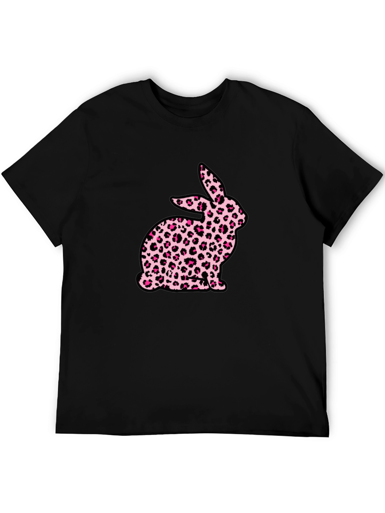 Leopard Print Bunny Graphic T-Shirt