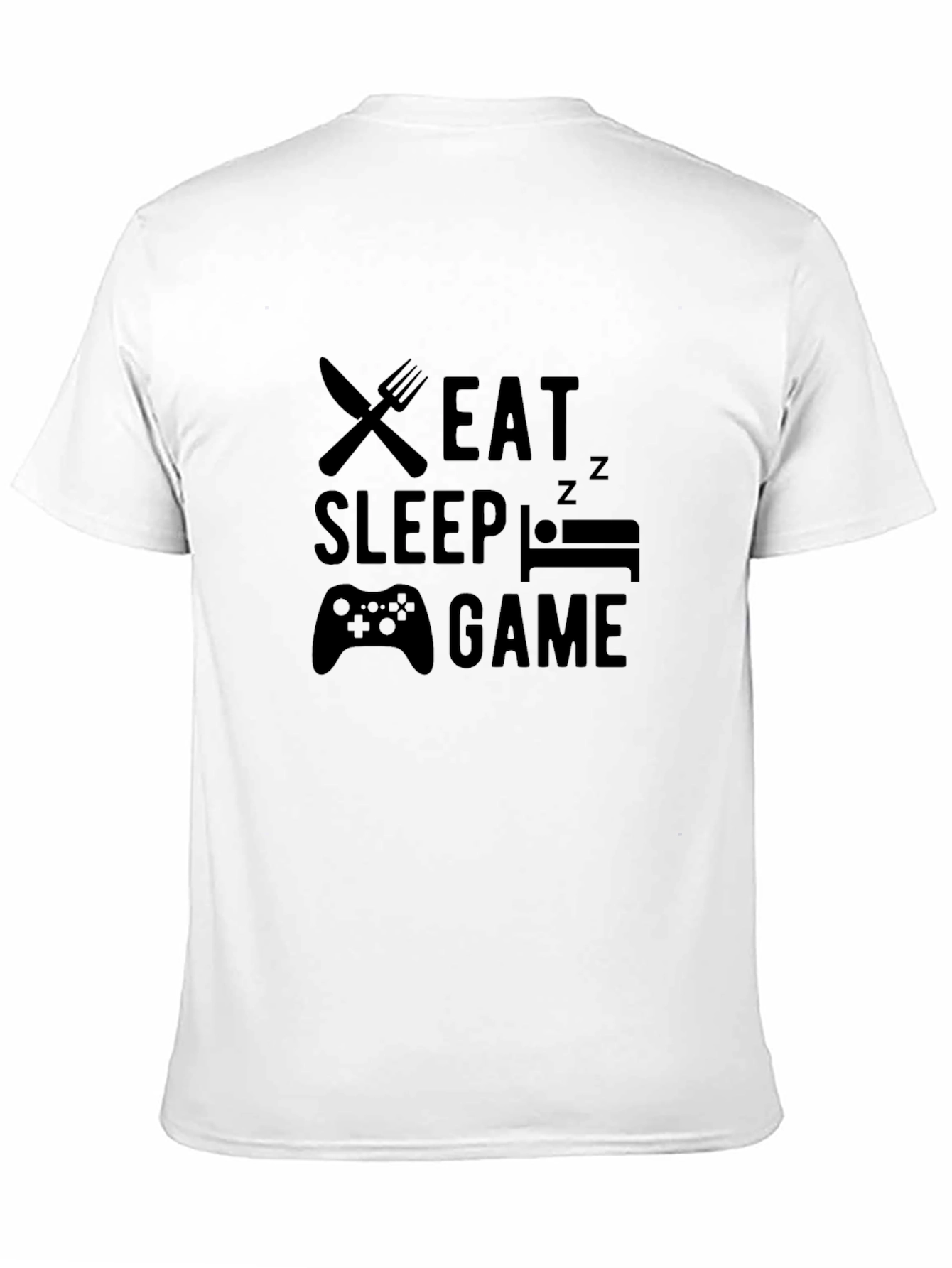 Eat Sleep Game Black T-Shirt | Gamer Lifestyle Tee