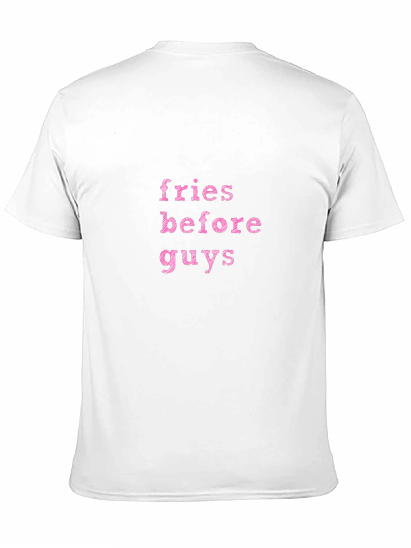 Fries Before Guys Black Crewneck T-Shirt