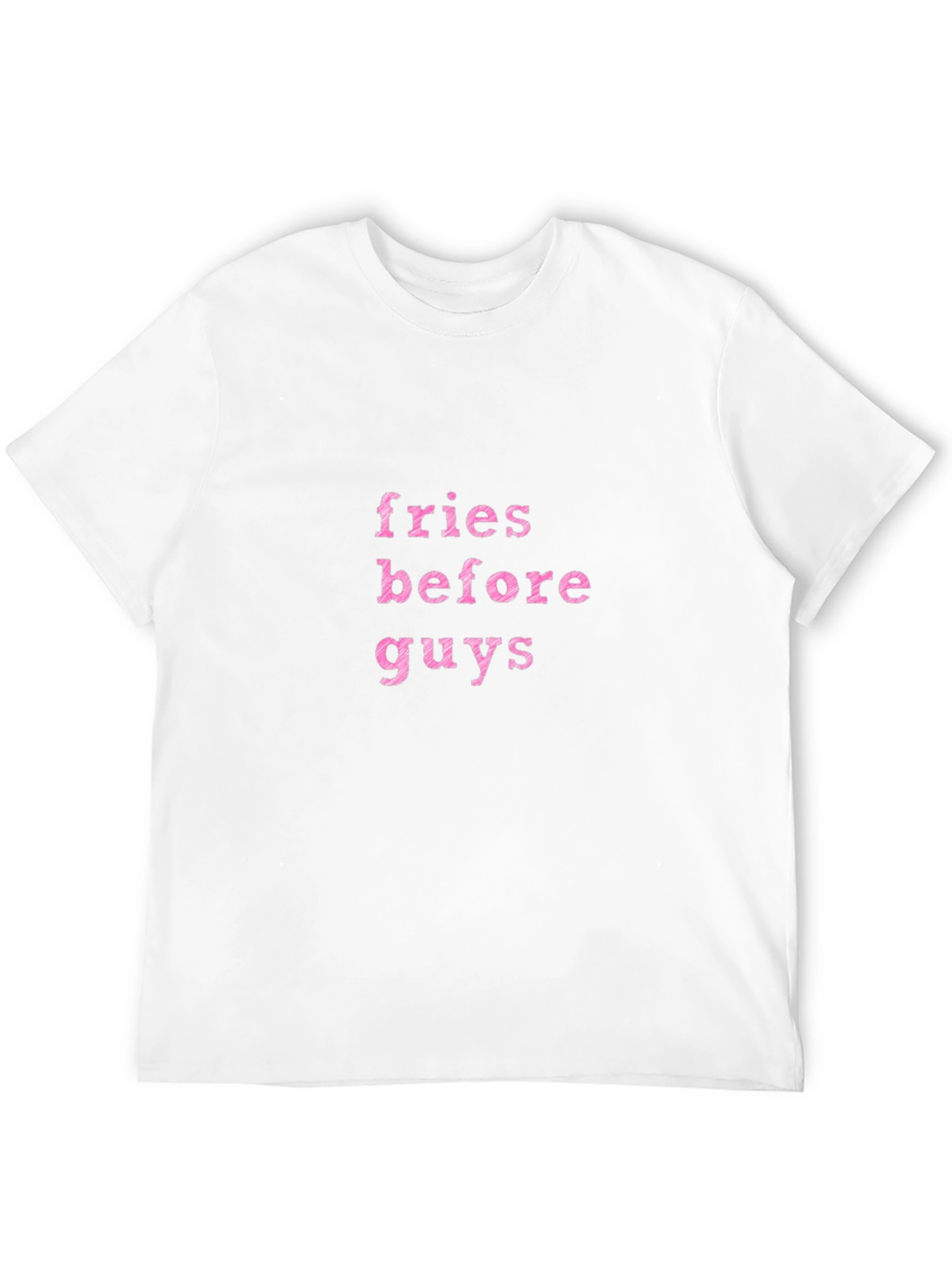 Fries Before Guys Black Crewneck T-Shirt