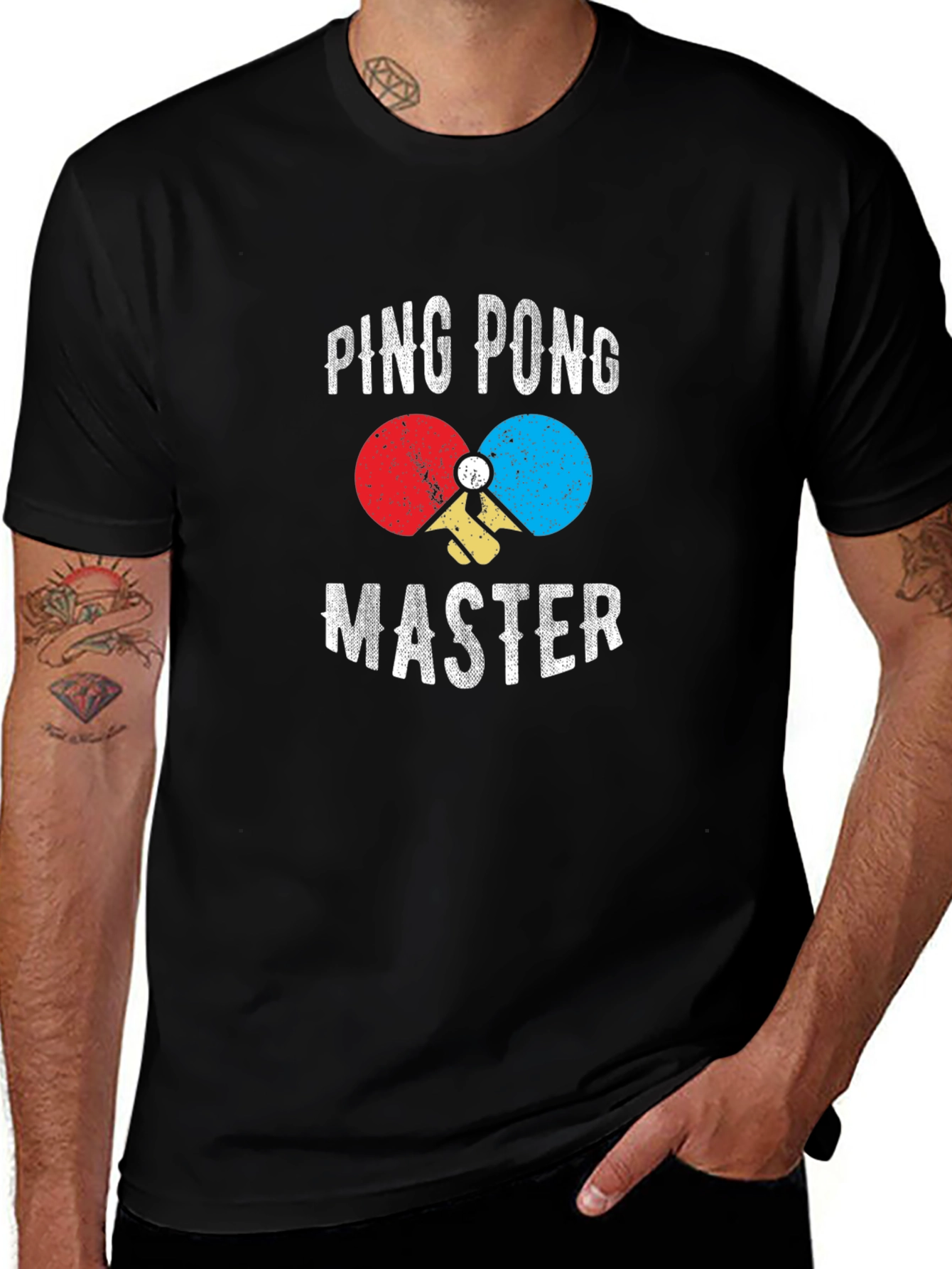 Ping Pong Master Graphic Tee - Black