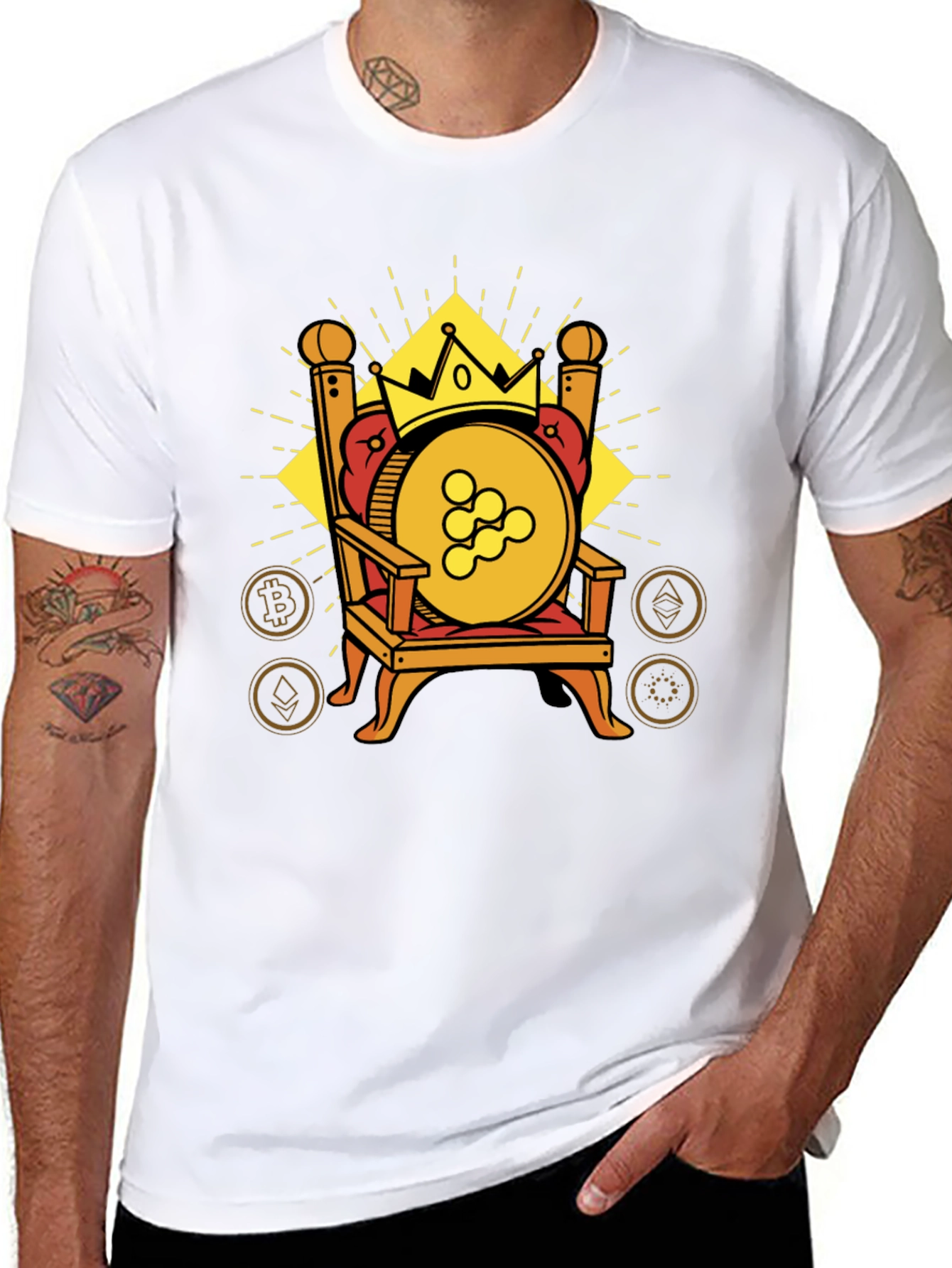 Crypto King T-Shirt: Cardano on Throne
