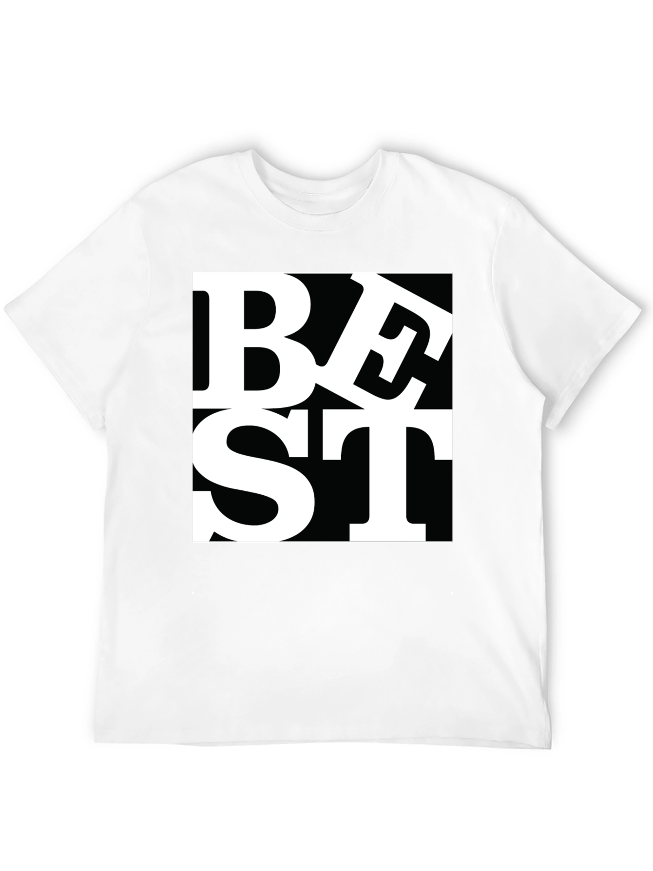 Best T-Shirt - Black Tee with Bold White Graphic