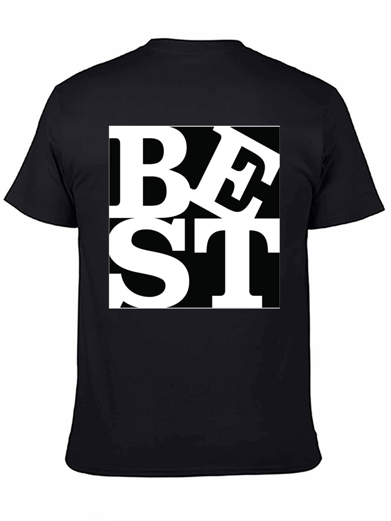 Best T-Shirt - Black Tee with Bold White Graphic