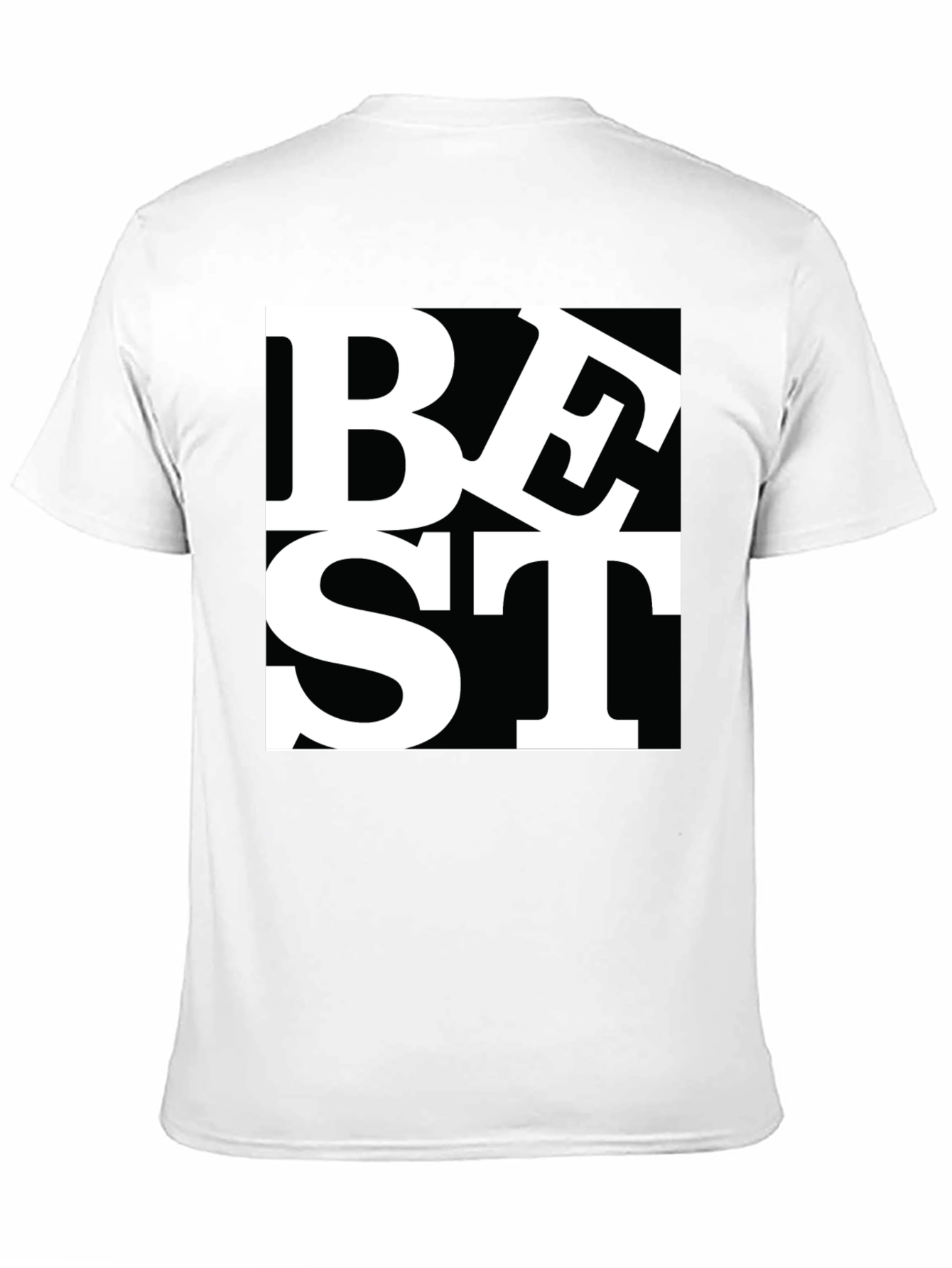 Best T-Shirt - Black Tee with Bold White Graphic