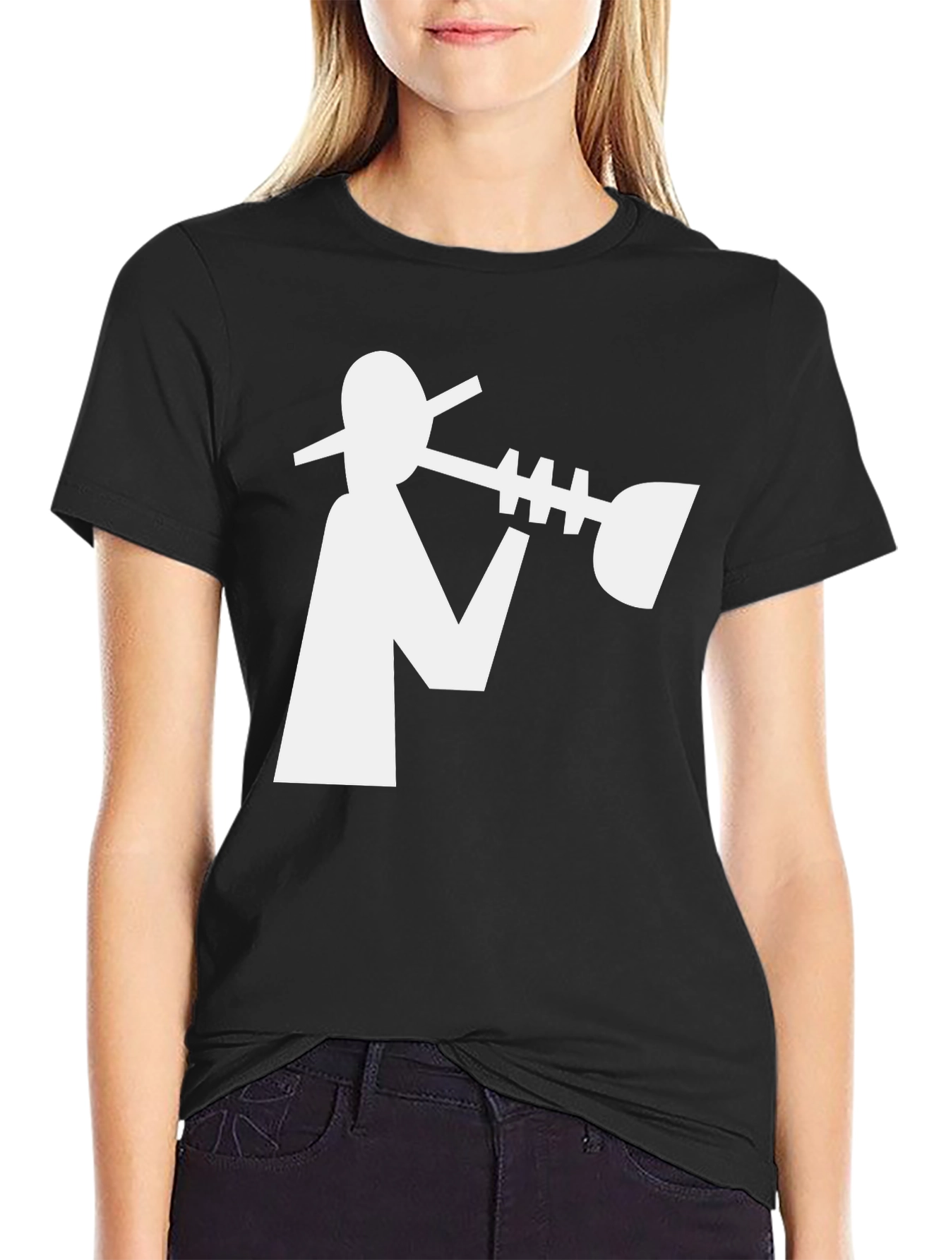 Cool Jazz Player Graphic Tee - Black