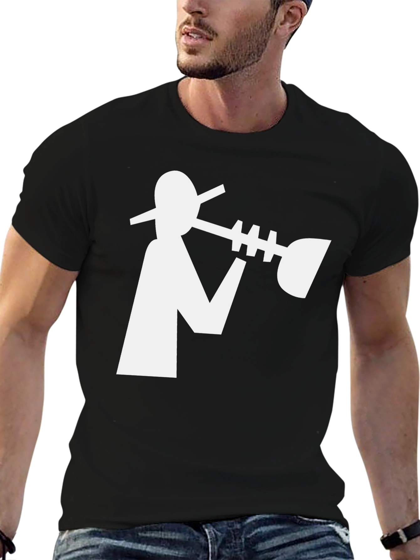 Cool Jazz Player Graphic Tee - Black