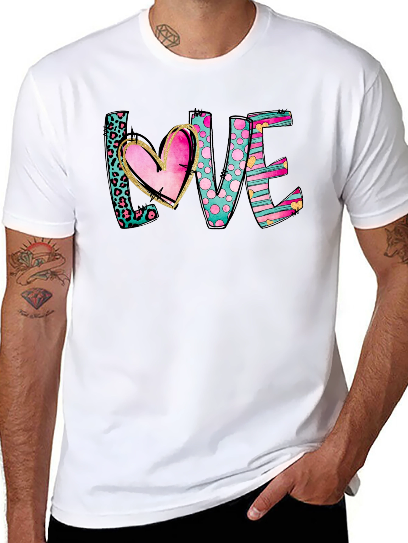 Love Heart Graphic Tee - Stylish Casual Top