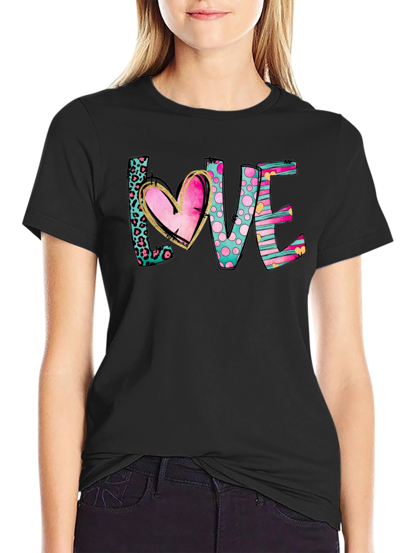 Love Heart Graphic Tee - Stylish Casual Top