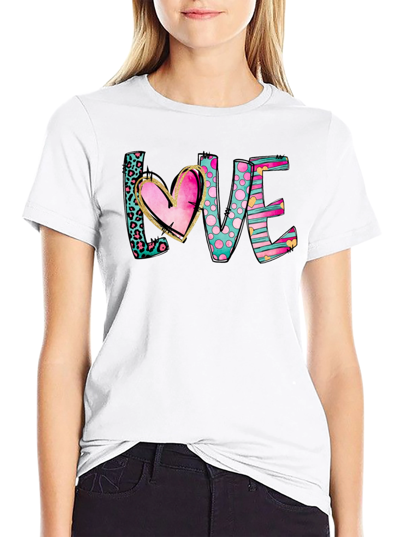 Love Heart Graphic Tee - Stylish Casual Top