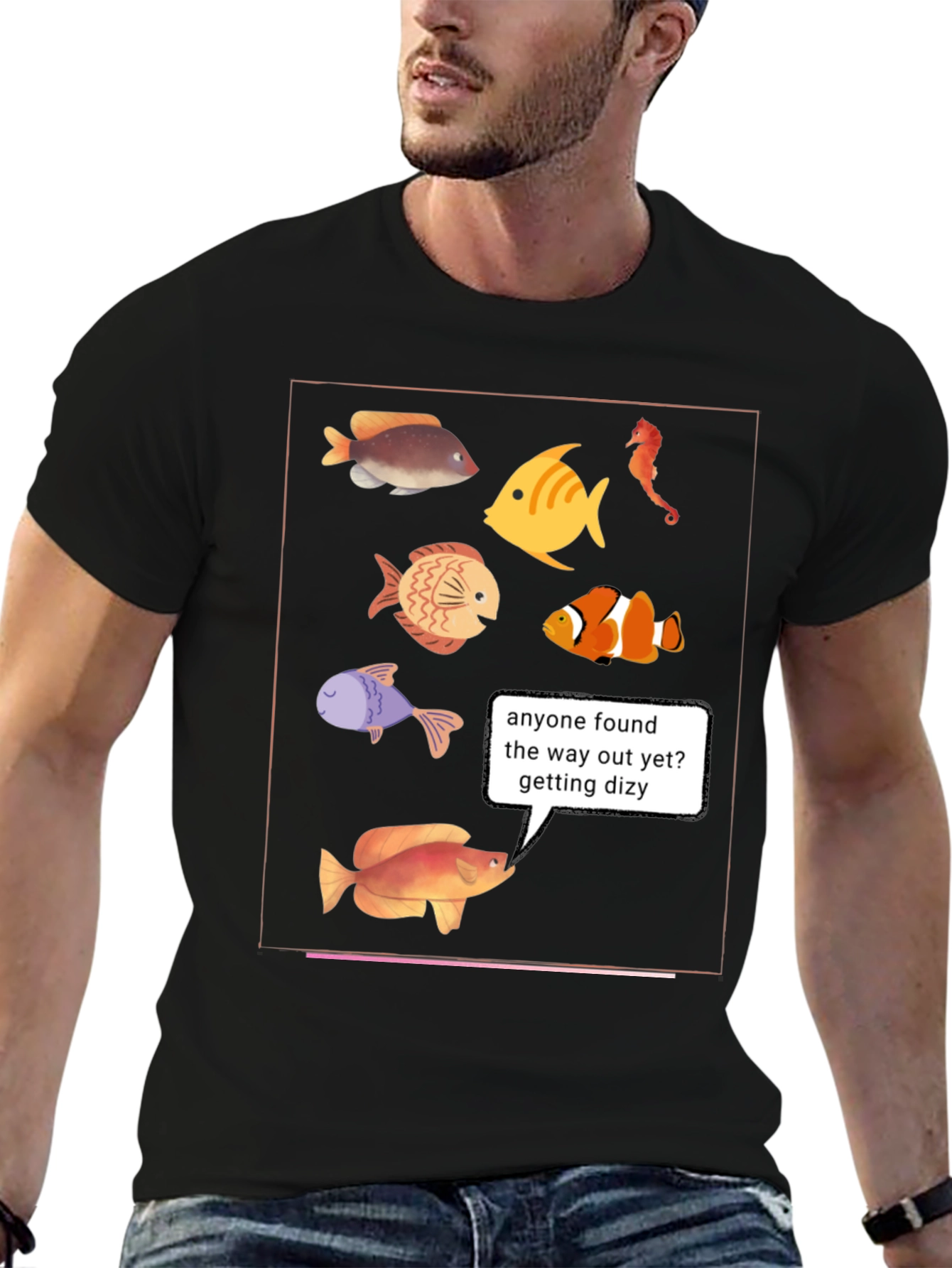 Funny Fish T-Shirt - Lost in the Aquarium