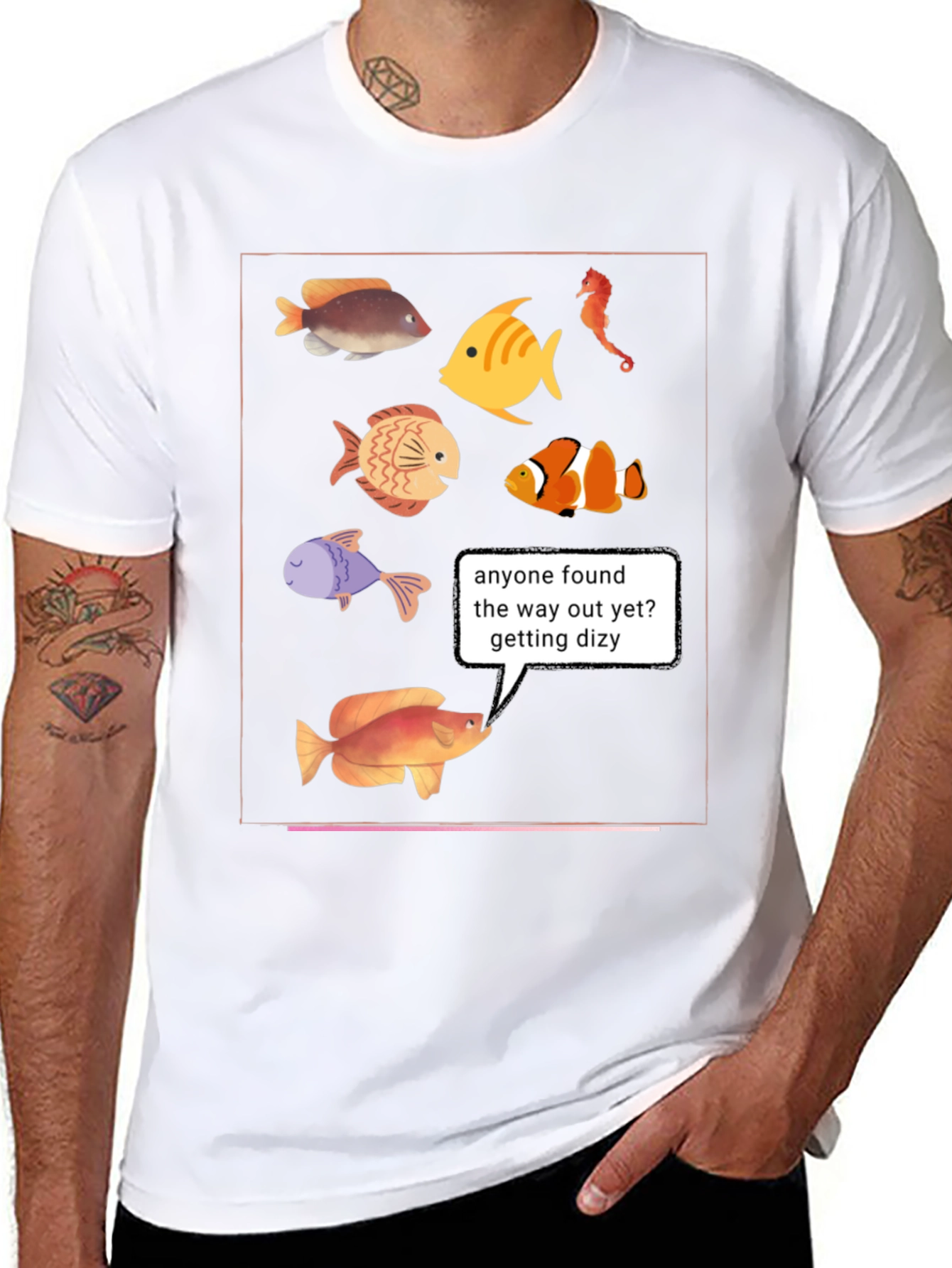 Funny Fish T-Shirt - Lost in the Aquarium
