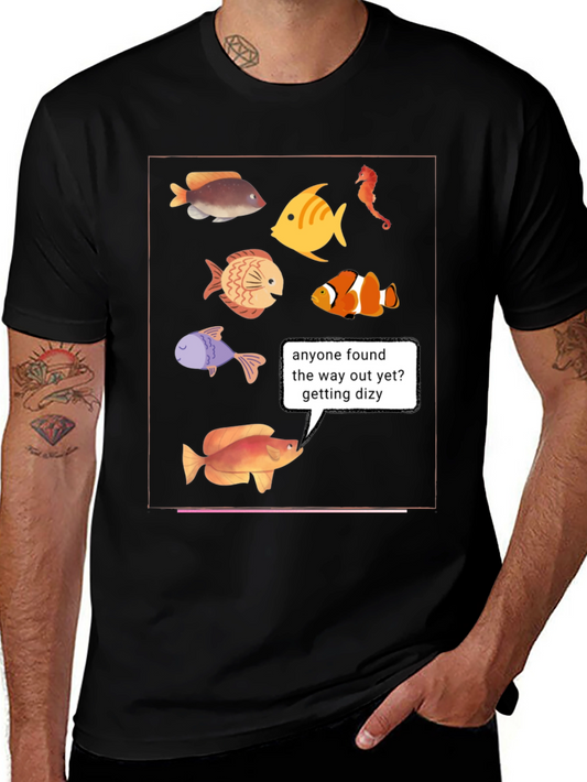 Funny Fish T-Shirt - Lost in the Aquarium