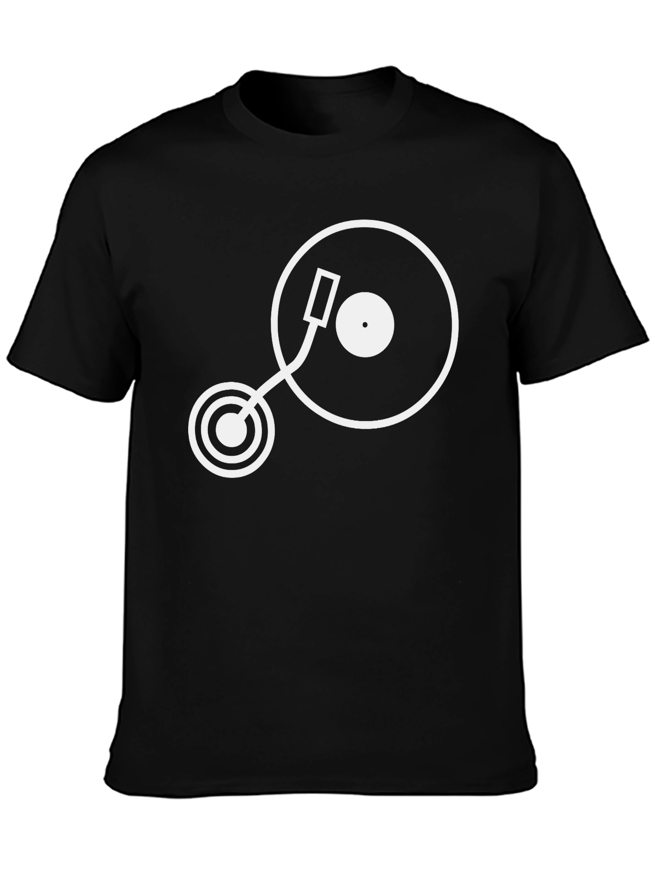 DJ Turntable Graphic Tee - Cool Black T-Shirt