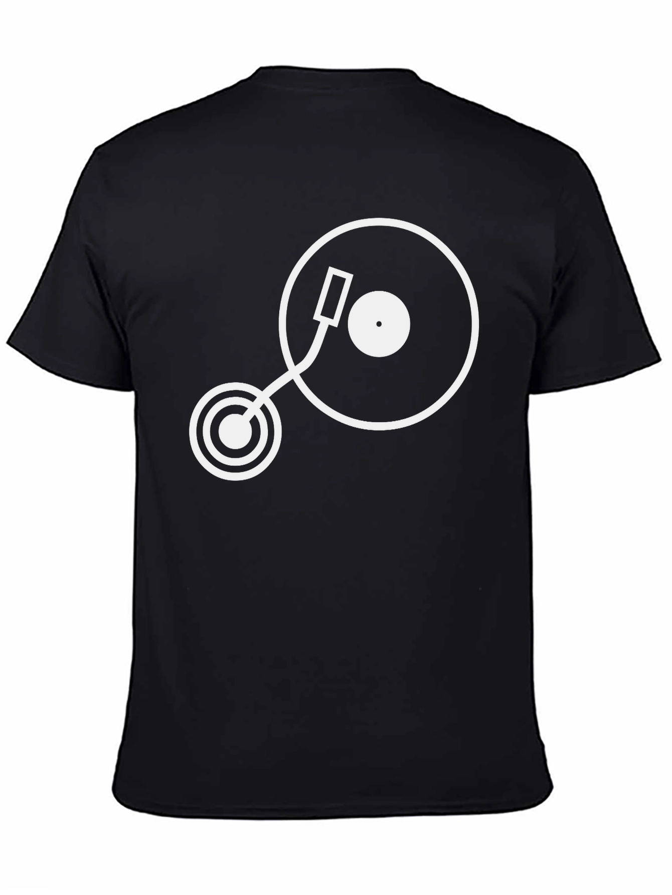 DJ Turntable Graphic Tee - Cool Black T-Shirt