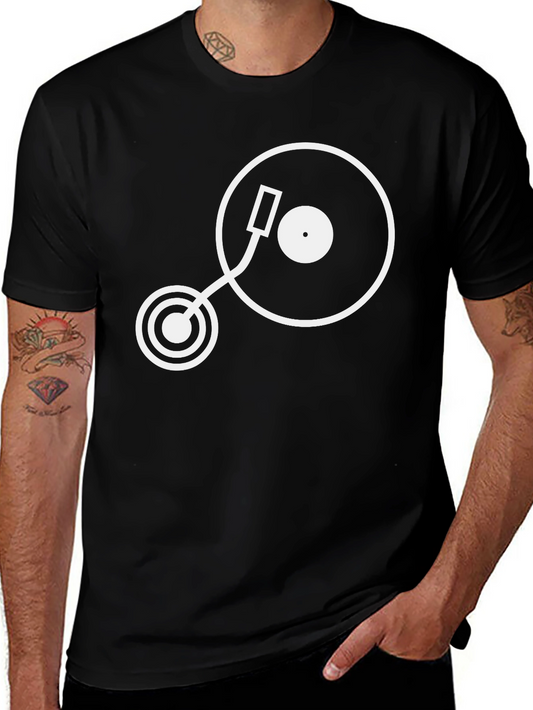 DJ Turntable Graphic Tee - Cool Black T-Shirt