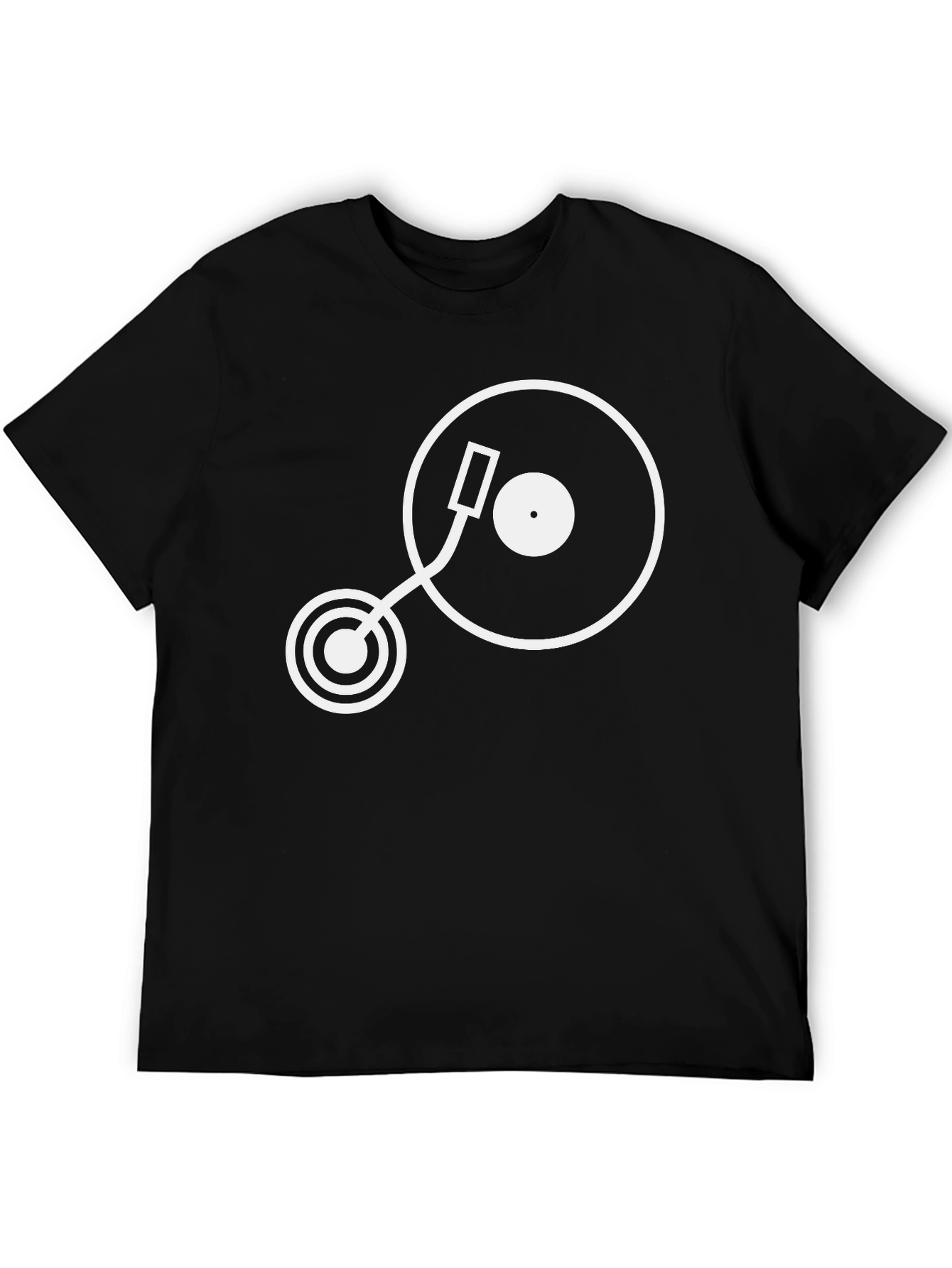 DJ Turntable Graphic Tee - Cool Black T-Shirt