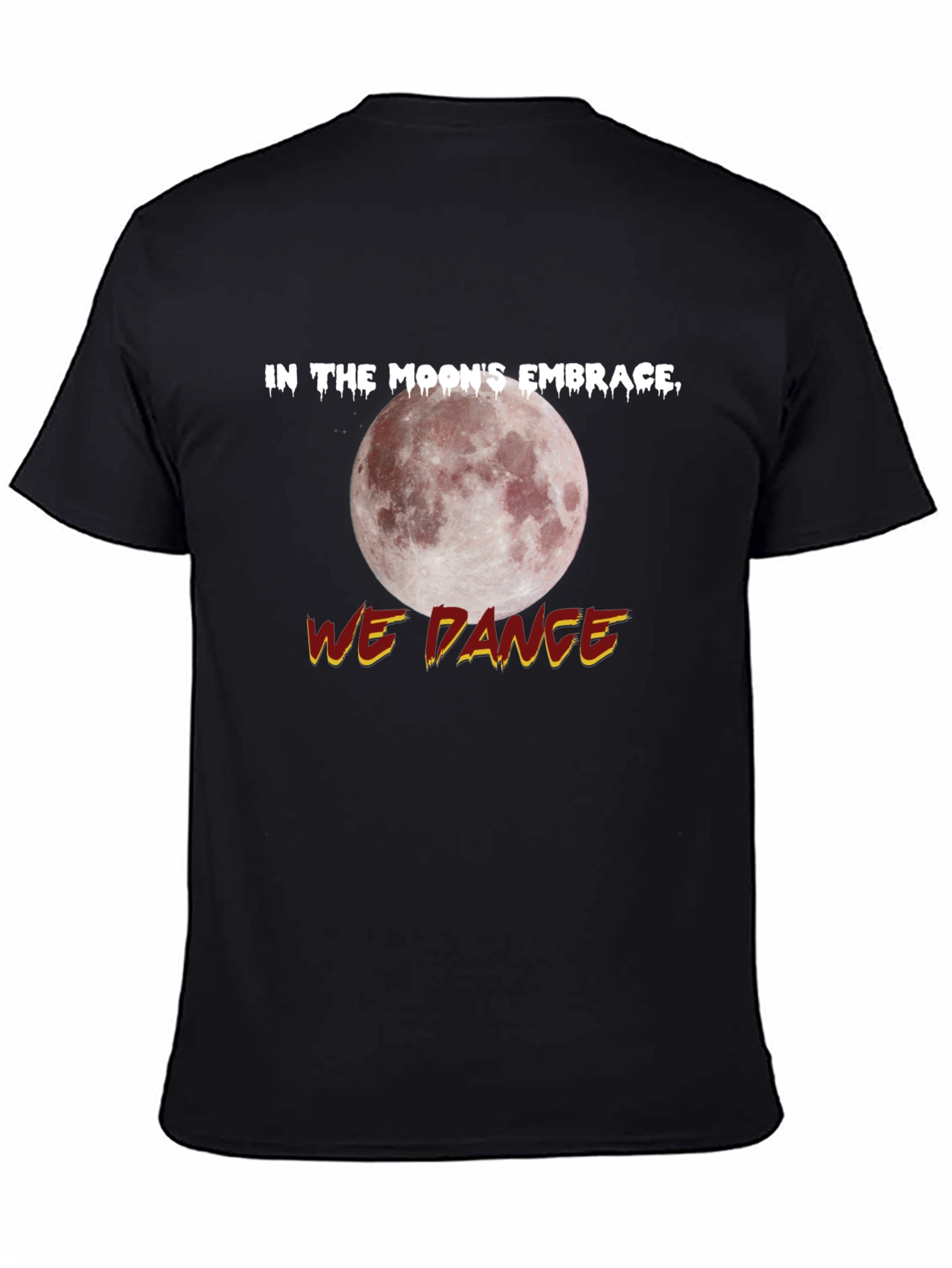 Moons Embrace Dance Graphic Tee - Black Cotton