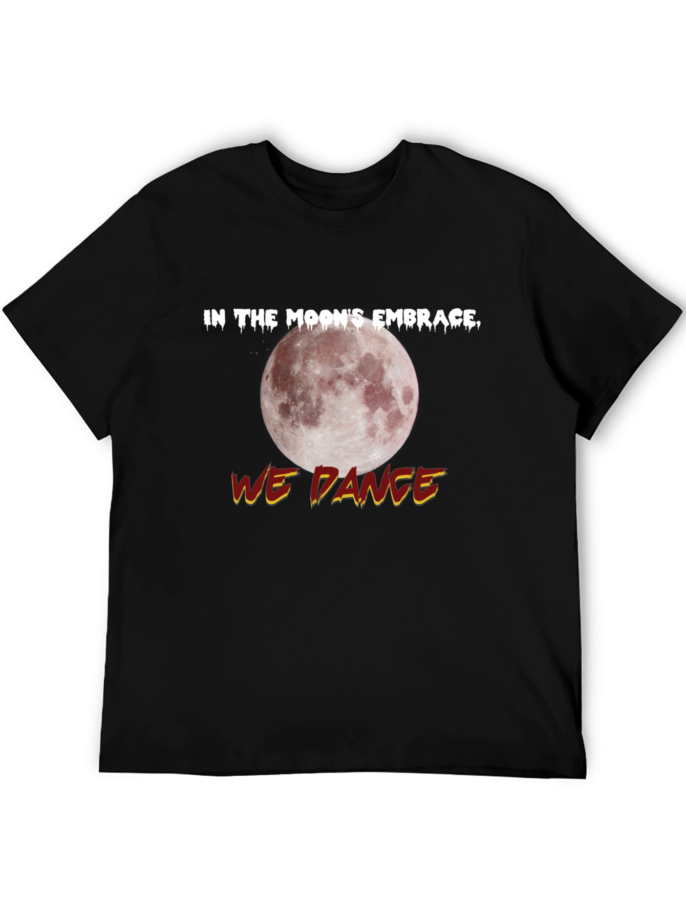 Moons Embrace Dance Graphic Tee - Black Cotton