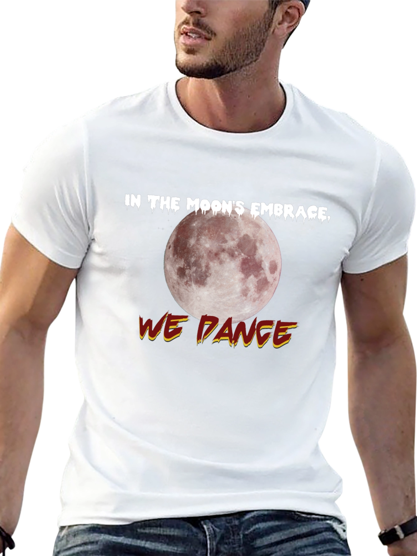Moons Embrace Dance Graphic Tee - Black Cotton