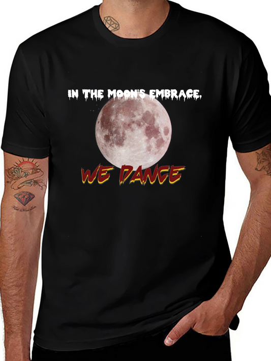 Moons Embrace Dance Graphic Tee - Black Cotton