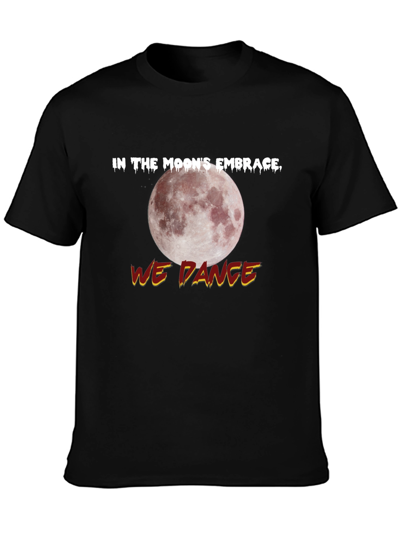 Moons Embrace Dance Graphic Tee - Black Cotton