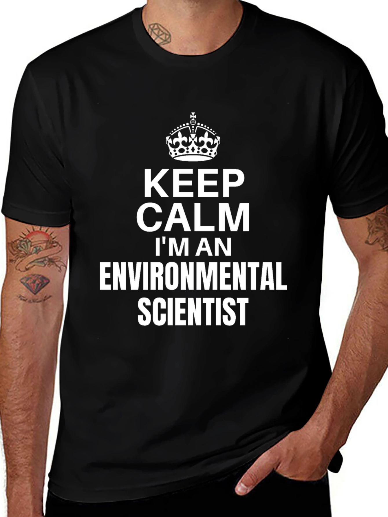 Keep Calm Environmental Scientist Black T-Shirt