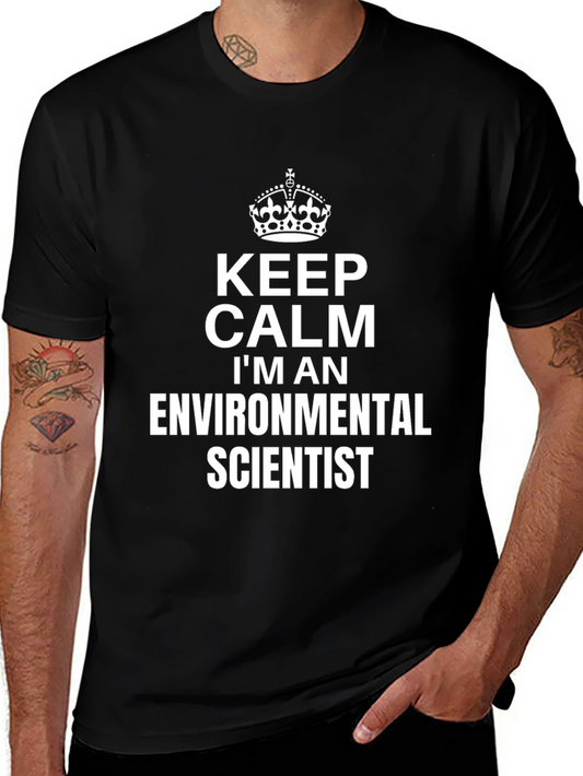 Keep Calm Environmental Scientist Black T-Shirt