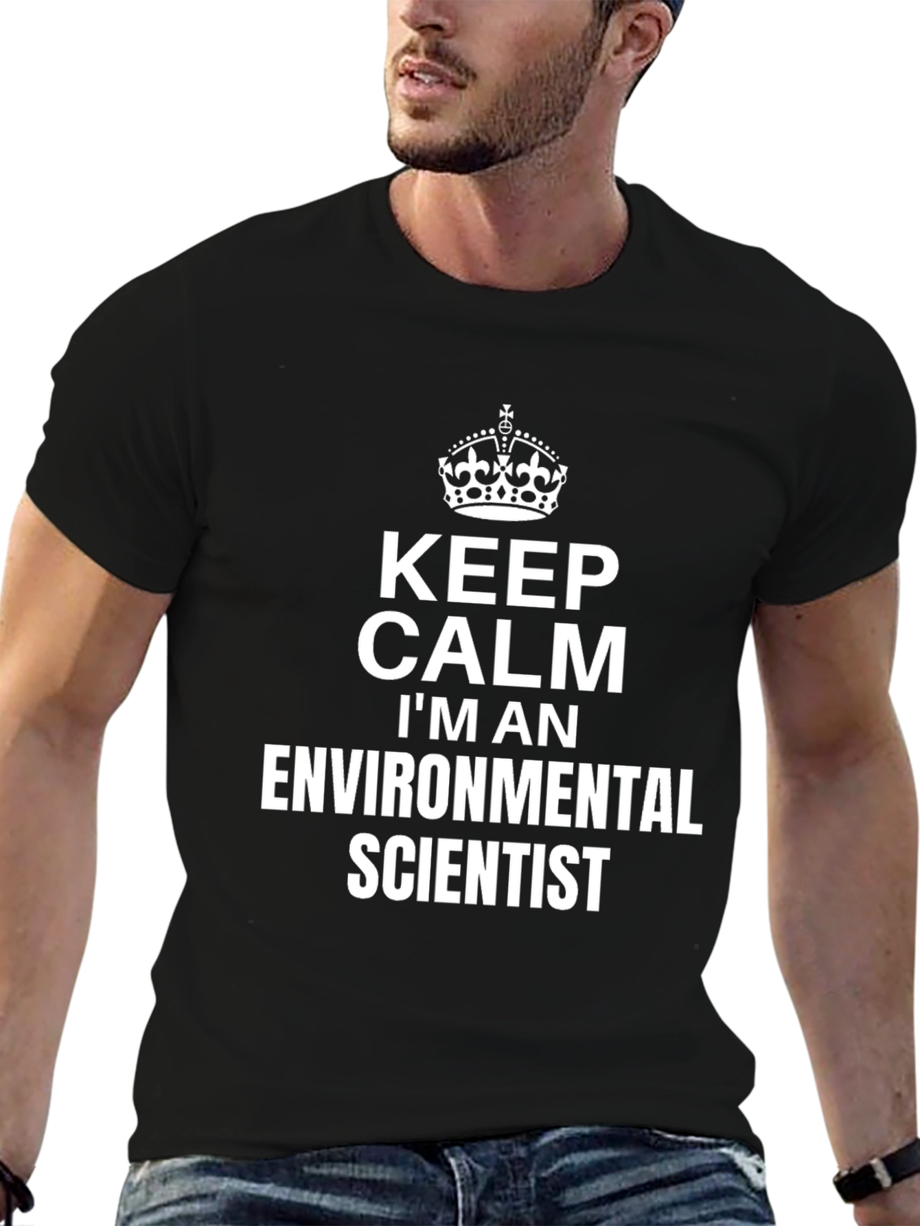 Keep Calm Environmental Scientist Black T-Shirt