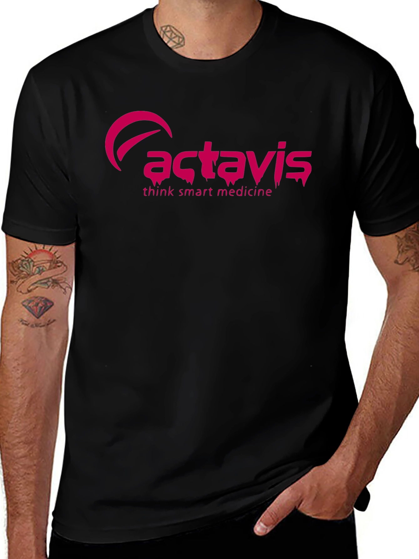 Actavis Black Graphic T-Shirt - Think Smart Medicine