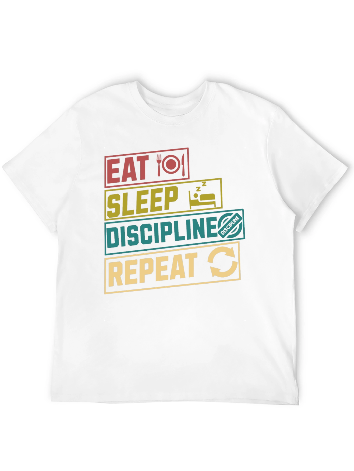 Eat Sleep Discipline Repeat Graphic T-Shirt