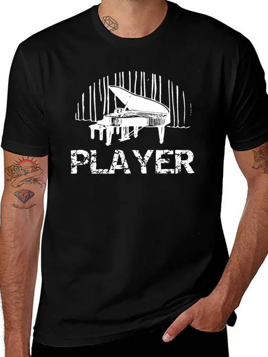 Piano Player Black T-Shirt