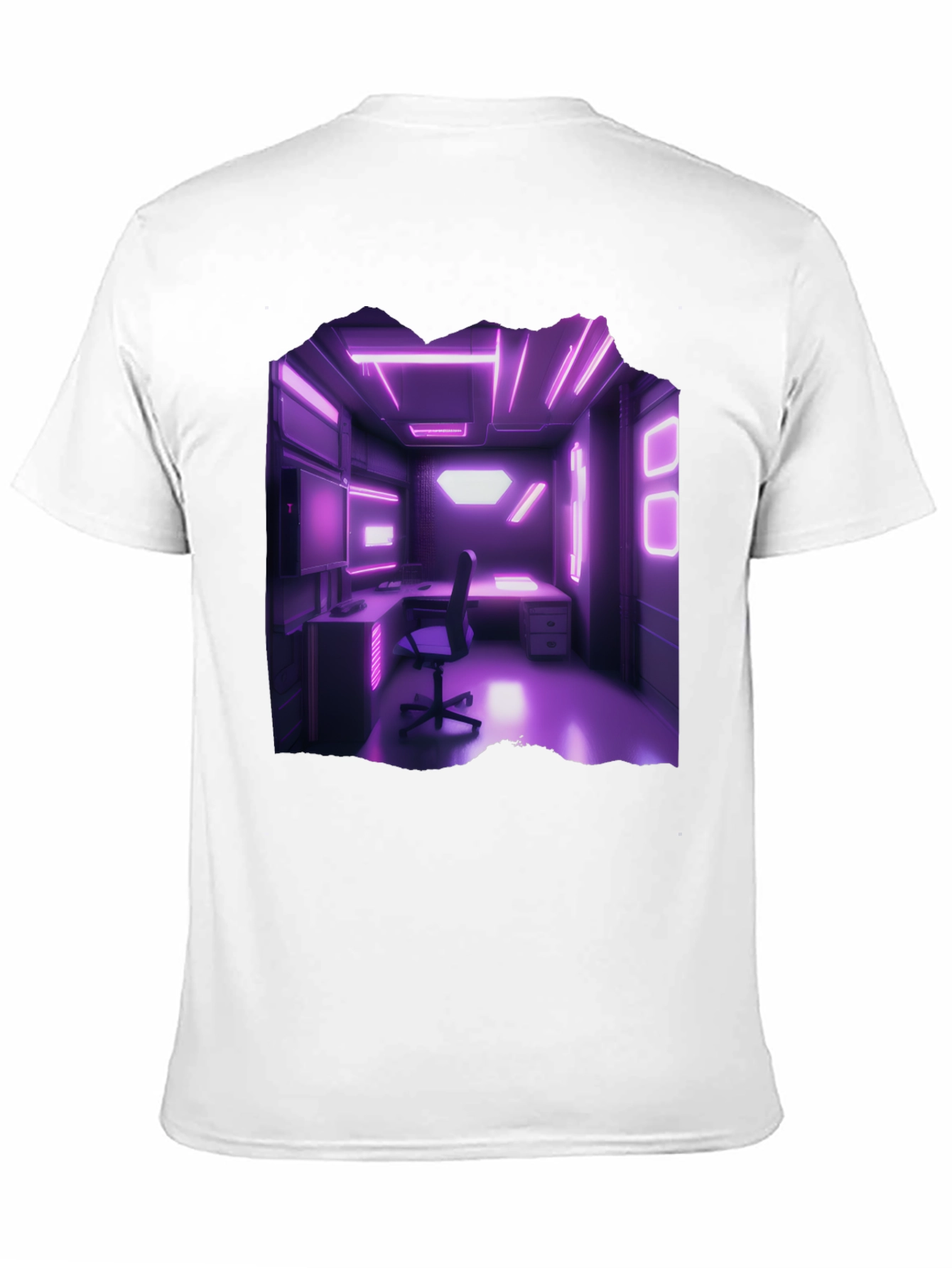 Cyberpunk Room T-Shirt Neon Lights Gaming Aesthetic