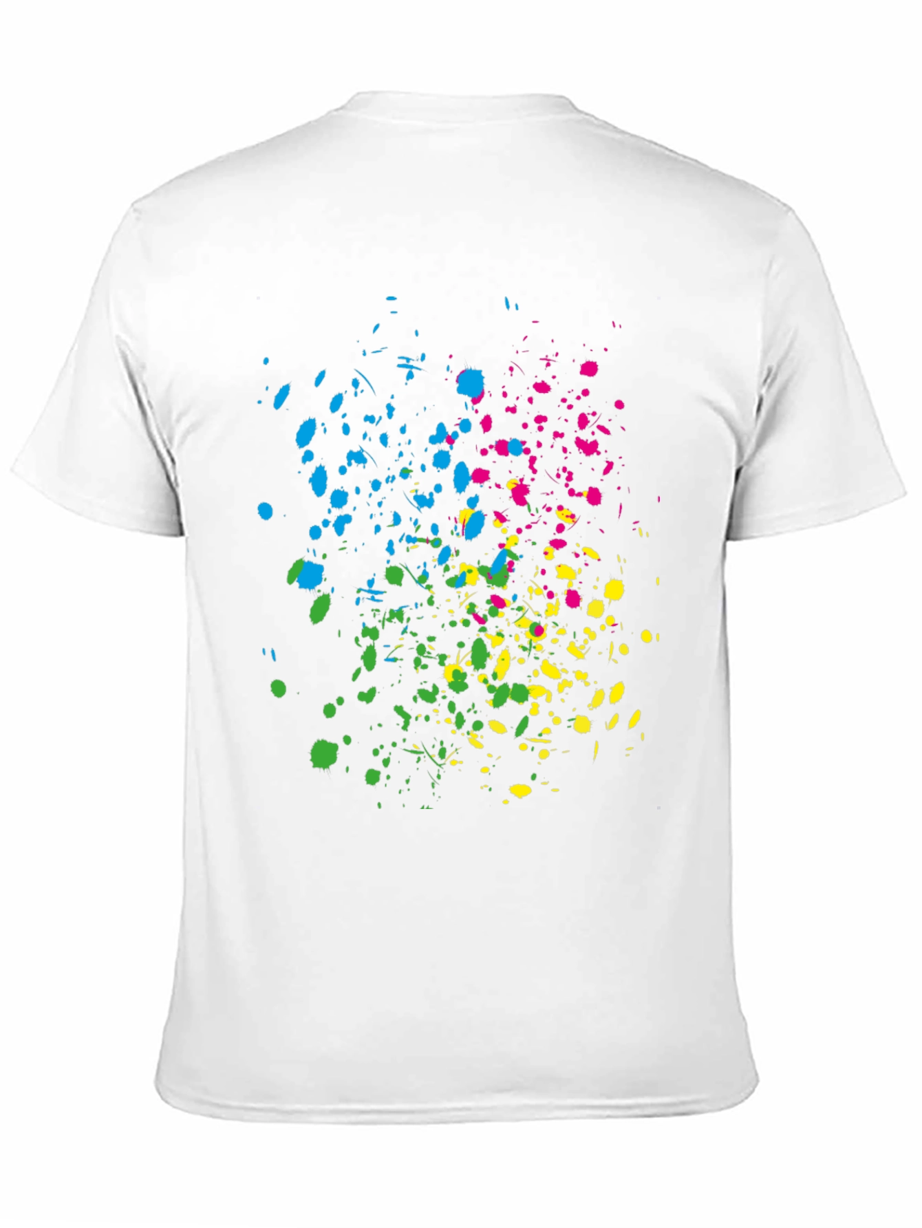 Vibrant Splatter Print Black T-Shirt