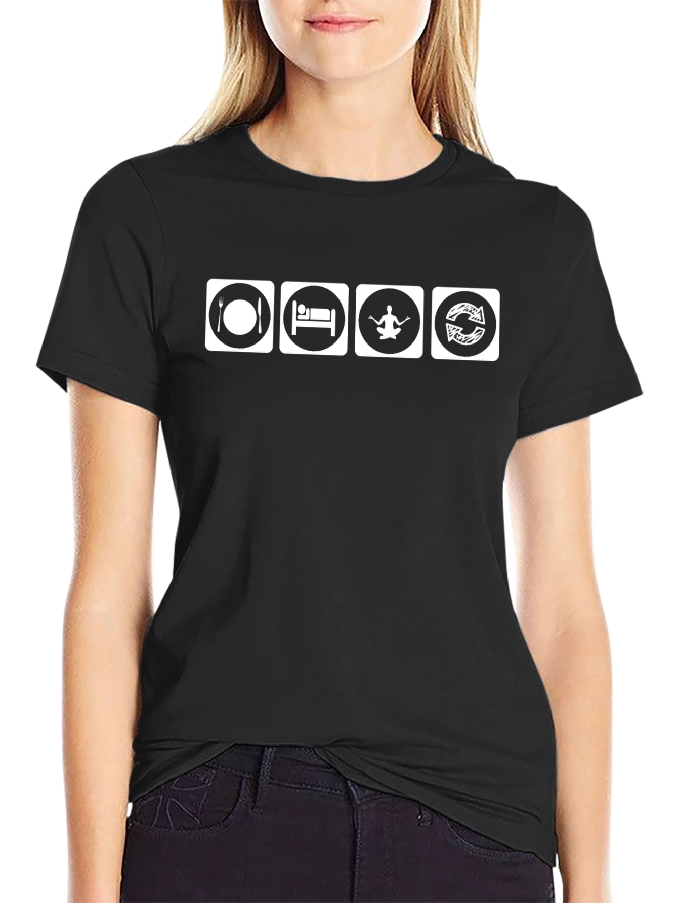 Eat Sleep Meditate Repeat T-Shirt