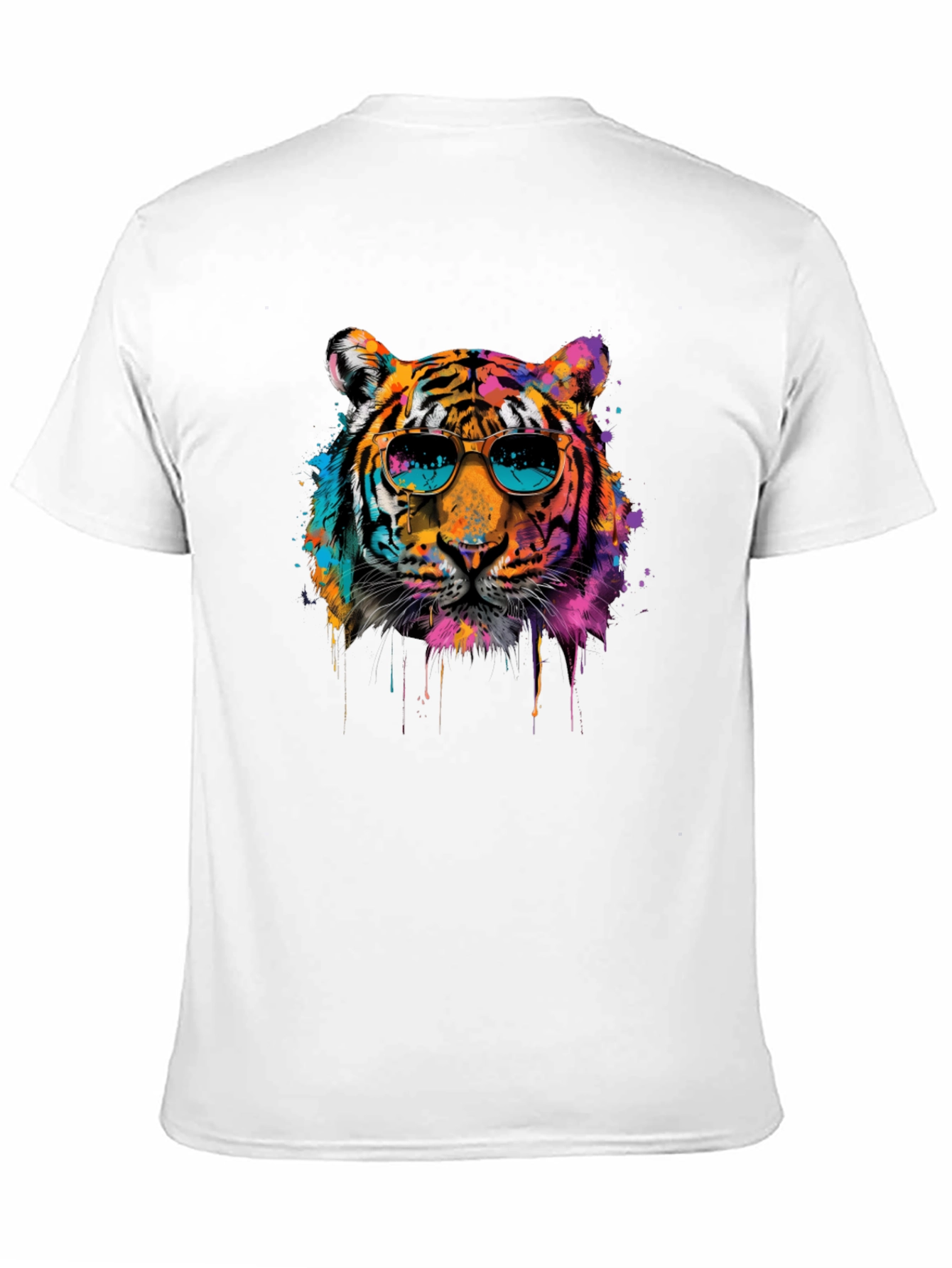 Cool Tiger Graphic Print Black T-Shirt