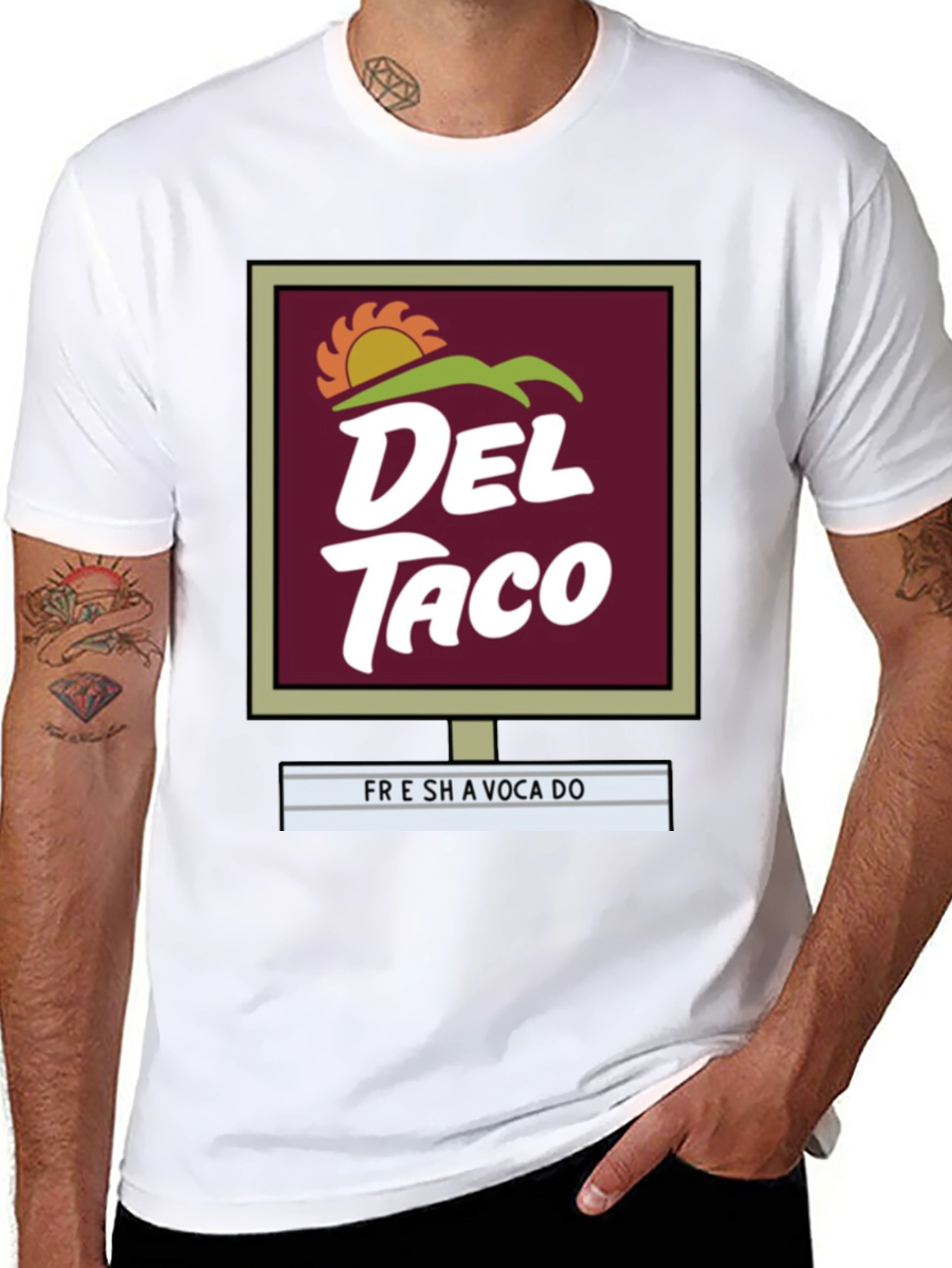 Del Taco Graphic T-Shirt - Fresh Avocado Design
