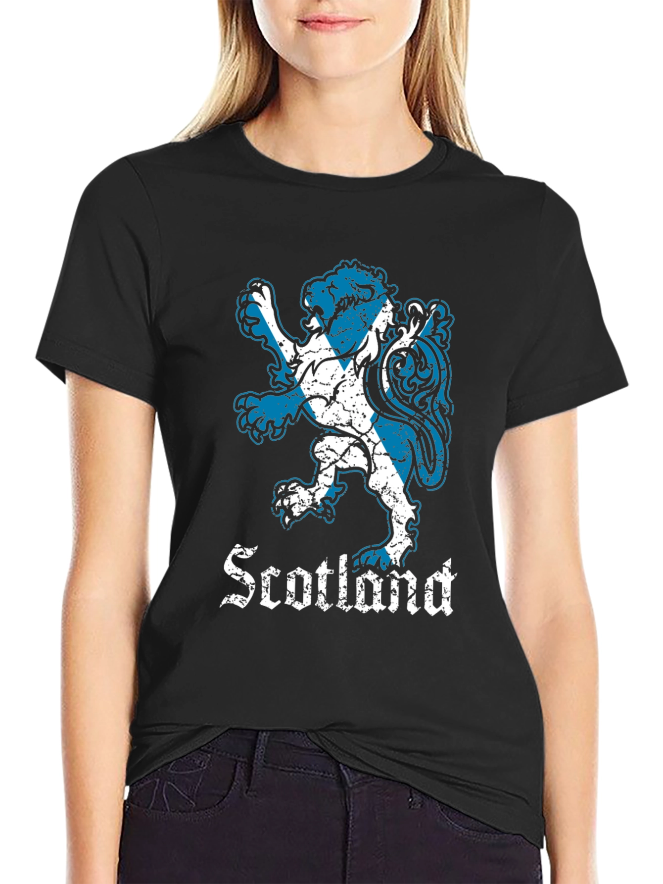 Scottish Lion Rampant T-Shirt - Black