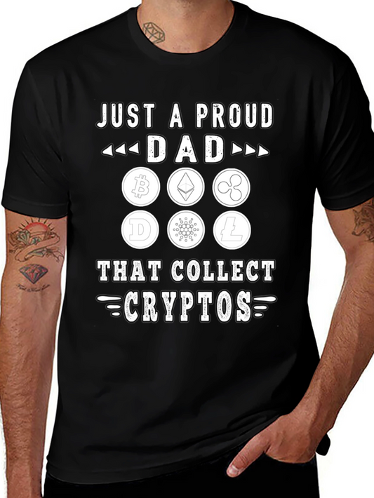 Proud Crypto Dad T-Shirt - Collect Digital Currency