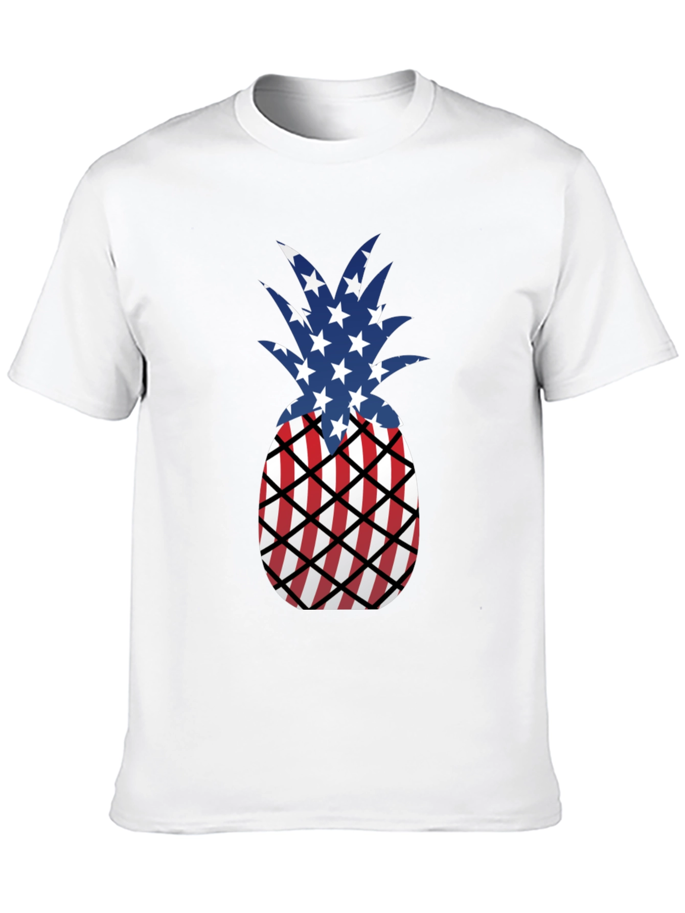 Patriotic Pineapple T-Shirt - USA Flag Design