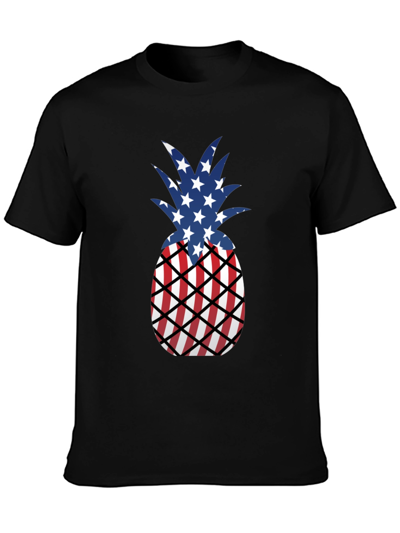 Patriotic Pineapple T-Shirt - USA Flag Design